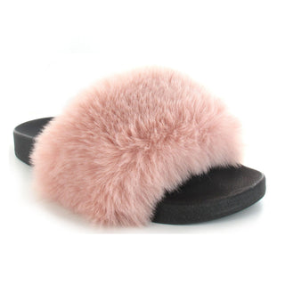Tutu: Women's Fluffy Slides - Pink