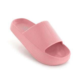 Cloud: Women's Pillow Cushioned Slides - Pink