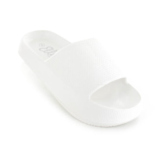 Cloud: Women's Pillow Cushioned Slides - White