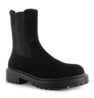 Lucy: Women's Chunky Sole Chelsea Boots - Black