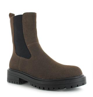 Lucy: Women's Chunky Sole Chelsea Boots - Brown