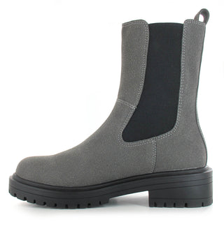 Lucy: Women's Chunky Sole Chelsea Boots - Grey