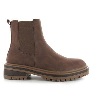 Sarah: Women's Chunky Sole Chelsea Boot - Brown
