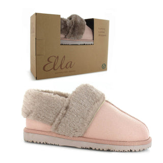 Billie: Women's Luxury Fur Lined Full Slippers - Mink