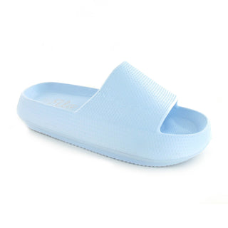 Cloud: Women's Pillow Cushioned Slides - Baby Blue