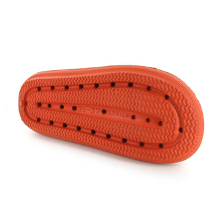 Air: Women's Double Buckle Strap Cushioned Slides - Orange