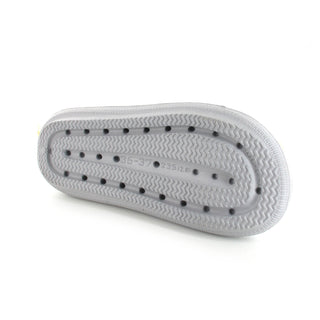 Air:  Women's Double Buckle Strap Cushioned Slides - Grey